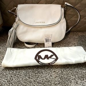 Michael Kora white handbag